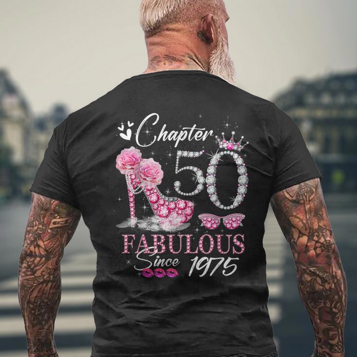 Chapter 50 Fabulous Since 1975 50Th High Heels Birthday Quee T-Shirt mit Rückendruck Geschenke für alte Männer