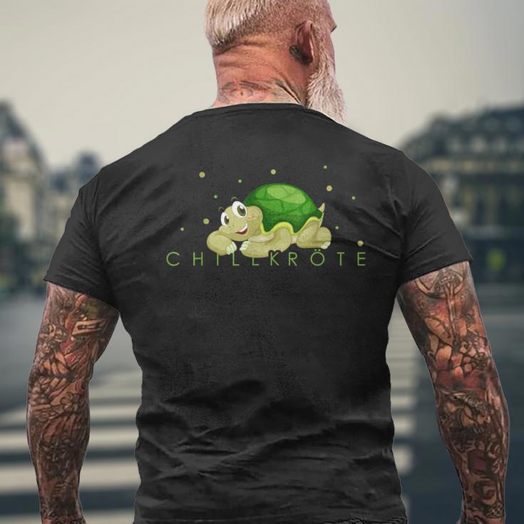 Chillkröte Turtle T-Shirt mit Rückendruck Geschenke für alte Männer