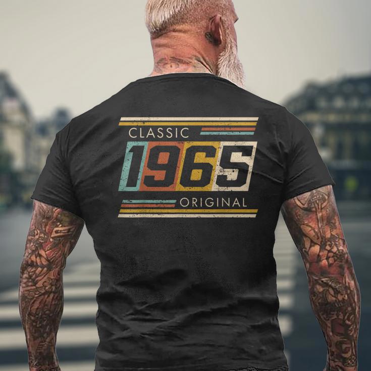 Classic 1965 Originalintage Birthday Est 1965 Edition T-Shirt mit Rückendruck Geschenke für alte Männer