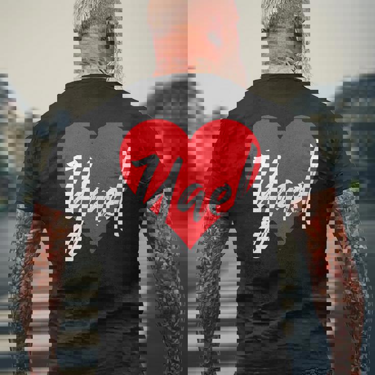 Con El Nombre I Love Yael I Heart Named Camiseta Hombre Estampado Espalda Regalos para ancianos