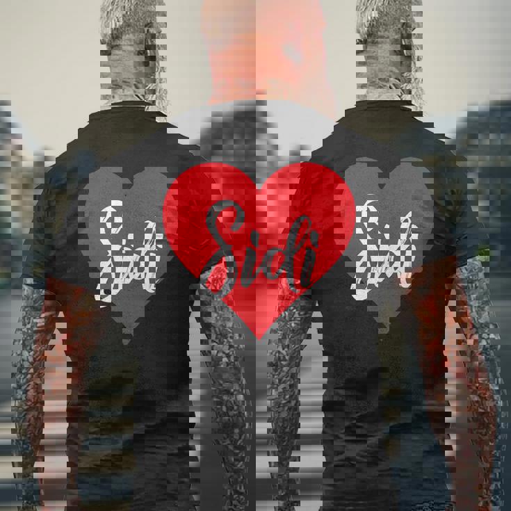 Con Nombre I Love Sidi I Heart Named Camiseta Hombre Estampado Espalda Regalos para ancianos