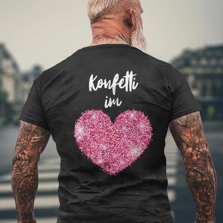 Confetti In The Heart – Kölle Alaaf Red Carnival Fashing T-Shirt mit Rückendruck Geschenke für alte Männer