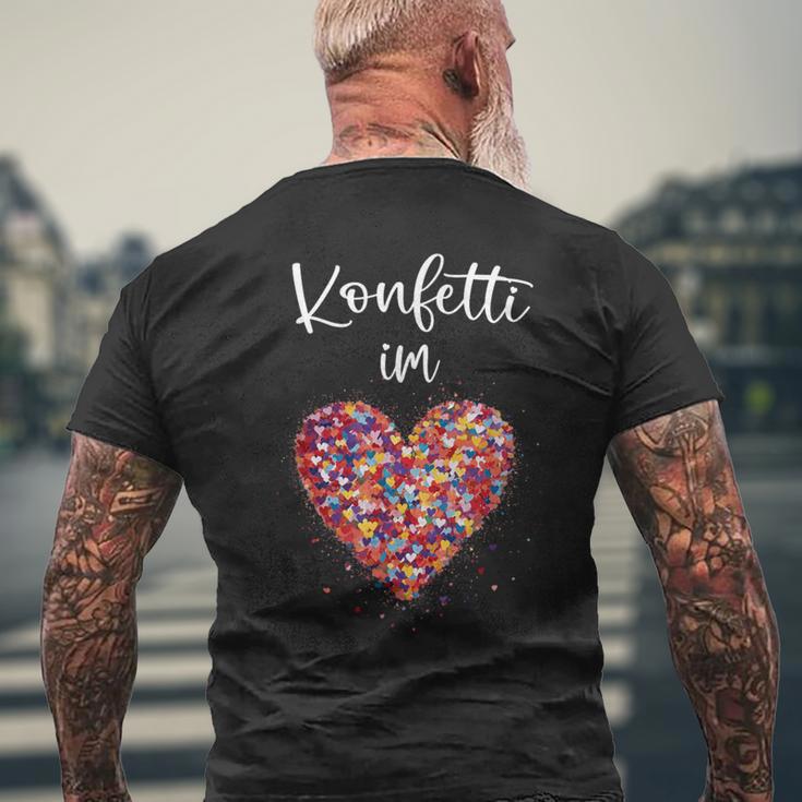 Confetti In The Heart Kölle Alaaf Red Carnival Fashing T-Shirt mit Rückendruck Geschenke für alte Männer