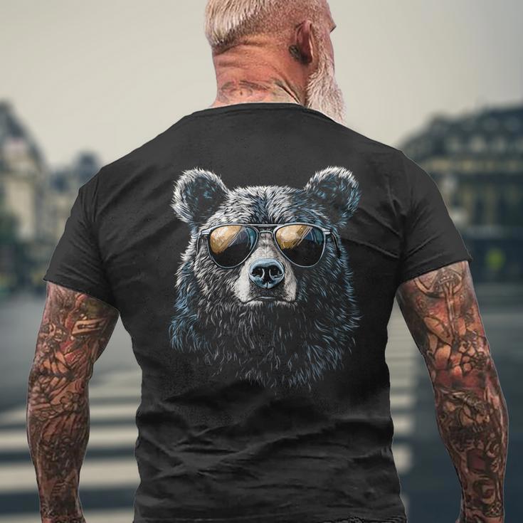 Cool Bear Portrait With Sunglasses Illustration Bear T-Shirt mit Rückendruck Geschenke für alte Männer