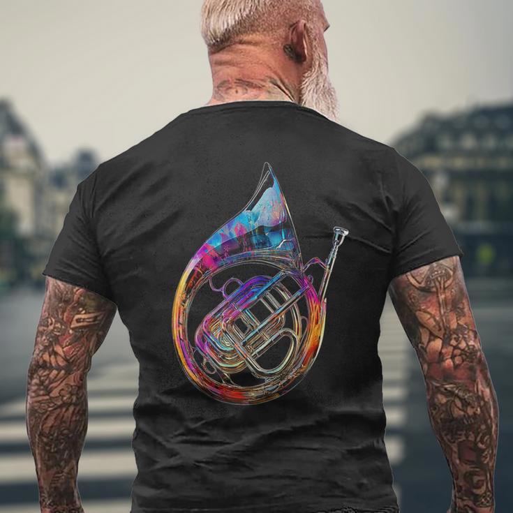 Cor Français Instrument De Musique Illustration Graphique Cor Français T-shirt imprimé au dos Cadeaux pour les vieillards