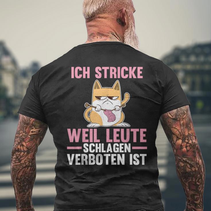 Crochet Sewing Knitting T-Shirt mit Rückendruck Geschenke für alte Männer