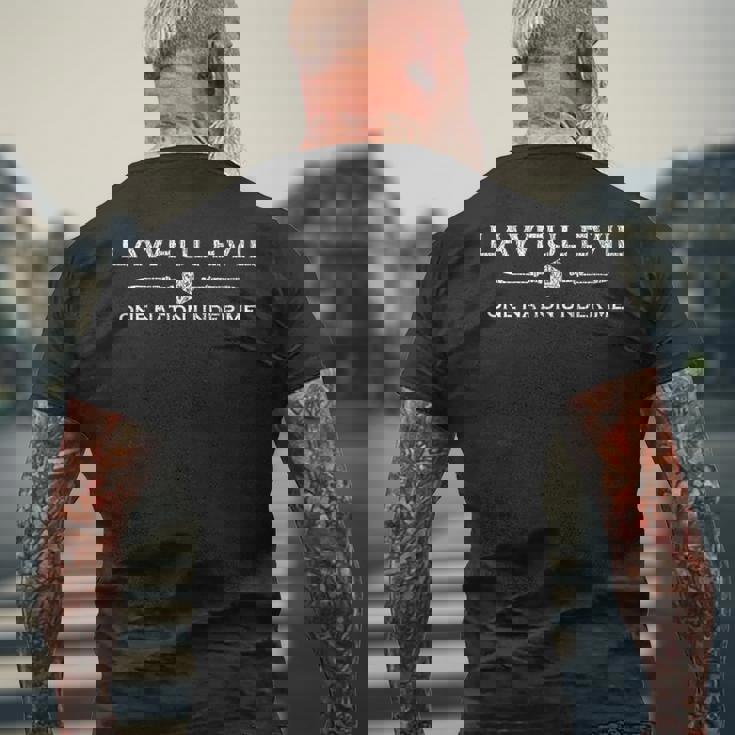 D20 Roleplaying Alignment Lawful Evil Men's Back Print T-Shirt Gifts for Old Men