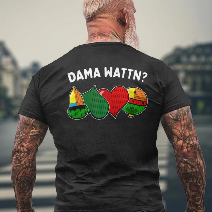 Dama Watten Card Game Wading T-Shirt mit Rückendruck Geschenke für alte Männer