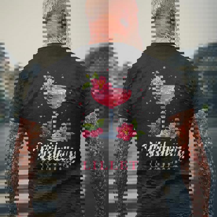 Damen Sommer Cocktail Party Wildberry Lillet Damen Mit-Ausschnitt T-Shirt mit Rückendruck Geschenke für alte Männer