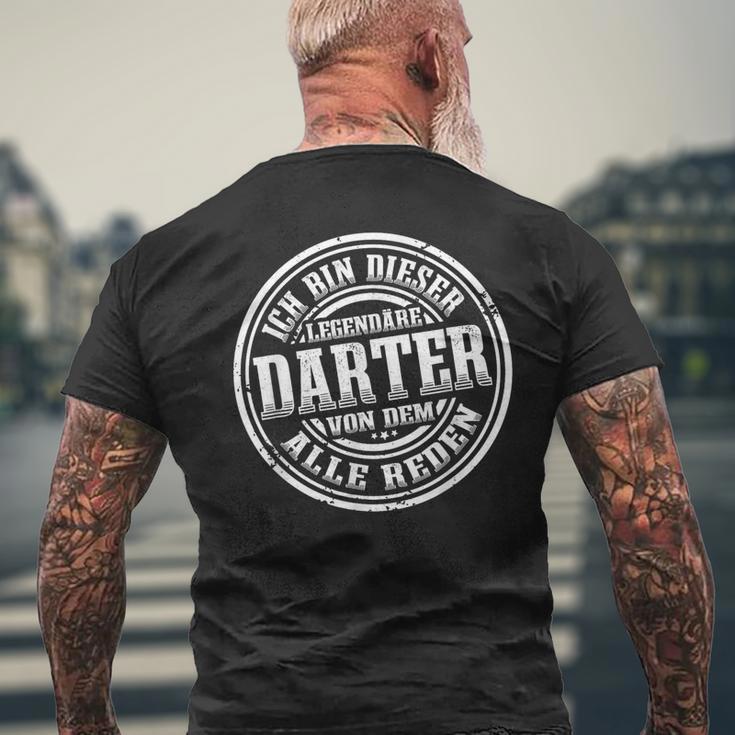 Darts Legend Dart Player Darts Dart T-Shirt mit Rückendruck Geschenke für alte Männer