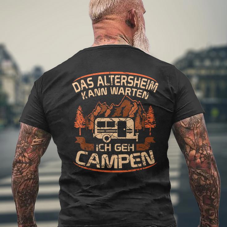 Das Altersheim Kann Waten Ich Geh Campen Grandpa Campen Campen T-Shirt mit Rückendruck Geschenke für alte Männer