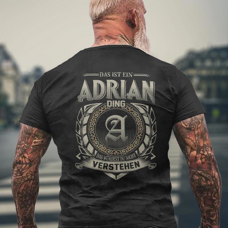 Das Ist Ein Adrian Ding Adrian Name T-Shirt mit Rückendruck Geschenke für alte Männer