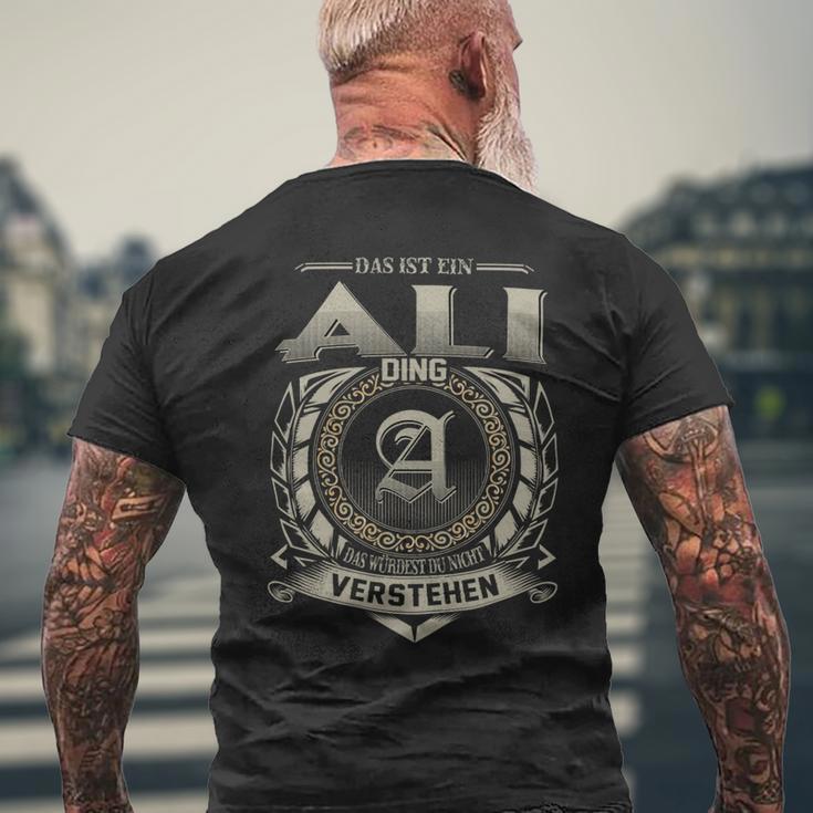 Das Ist Ein Ali Ding Ali Name T-Shirt mit Rückendruck Geschenke für alte Männer