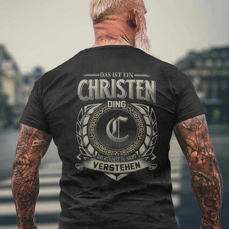 Das Ist Ein Christen Ding Christen Name T-Shirt mit Rückendruck Geschenke für alte Männer