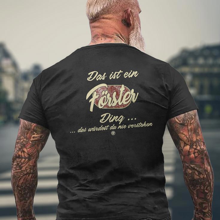 'Das Ist Ein Förster Ding' German T-Shirt mit Rückendruck Geschenke für alte Männer