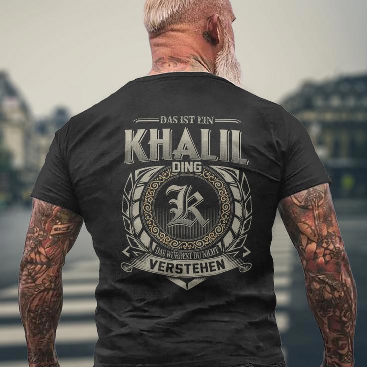 Das Ist Ein Khalil Ding Khalil Name T-Shirt mit Rückendruck Geschenke für alte Männer