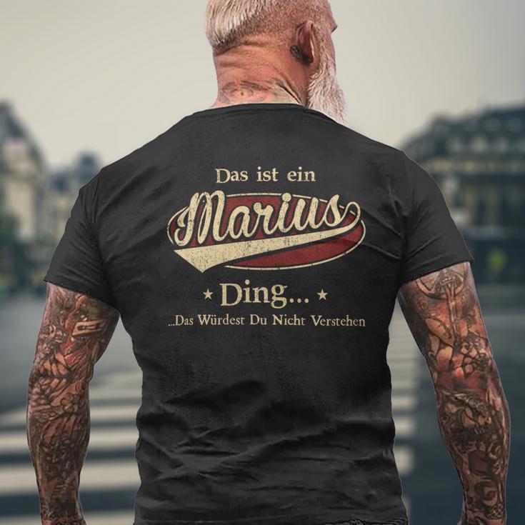 Das Ist Ein Marius Ding Das Würdest Du Nicht Verstehen Marius Name T-Shirt mit Rückendruck Geschenke für alte Männer