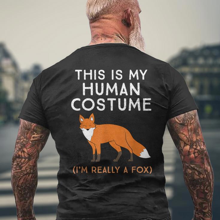 Das Ist Mein Menschen I'm Really A Fox T-Shirt mit Rückendruck Geschenke für alte Männer