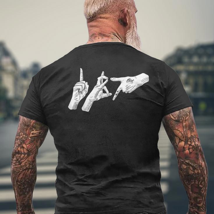 Deutschrap Hip Hop 187 Hand Sign Gesture T-Shirt mit Rückendruck Geschenke für alte Männer