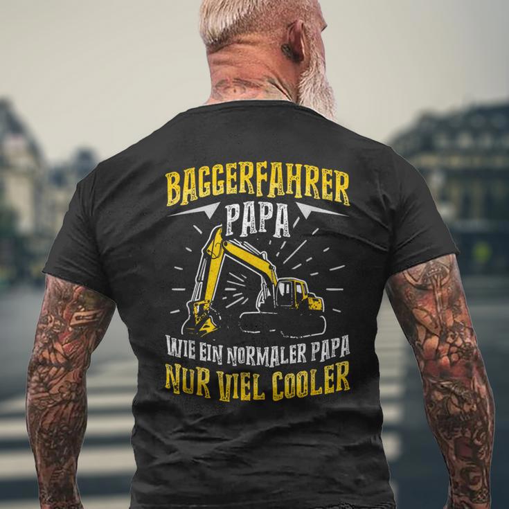 Digger Driver Dad Construction Machine Digger Driver Slogan T-Shirt mit Rückendruck Geschenke für alte Männer