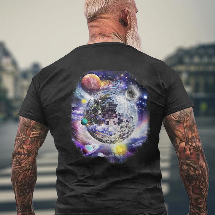 Disco Ball In Space Galaxy Club Retro T-Shirt mit Rückendruck Geschenke für alte Männer