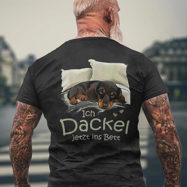 Dog Dachshund Official Sleep I Dachshund Now Ins Bed T-Shirt mit Rückendruck Geschenke für alte Männer