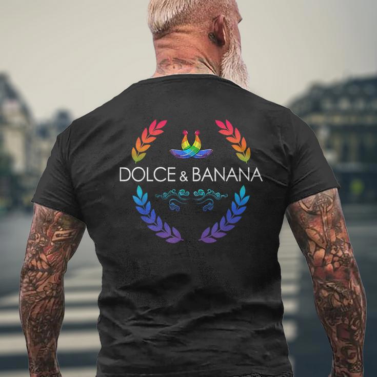 Dolce And Lgbtq Banane Pride Grafik Niedlich Regenbogen T-Shirt mit Rückendruck Geschenke für alte Männer