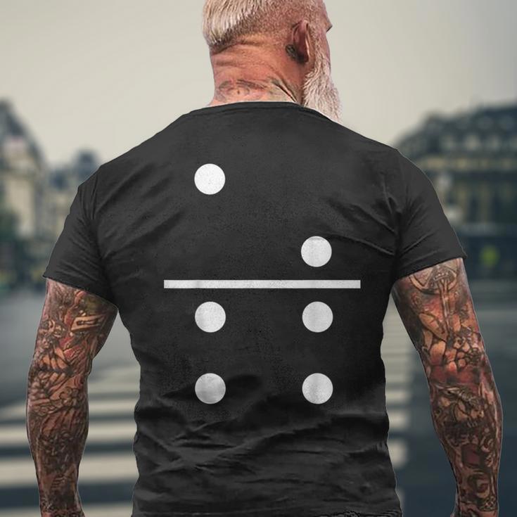 Domino Stein 2Ã4 Tile Stone Carnival Costume T-Shirt mit Rückendruck Geschenke für alte Männer