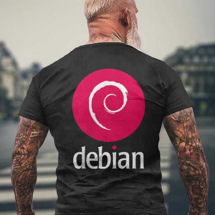 Double-Sided Debian Linux Software Of The Dedicated Community T-Shirt mit Rückendruck Geschenke für alte Männer