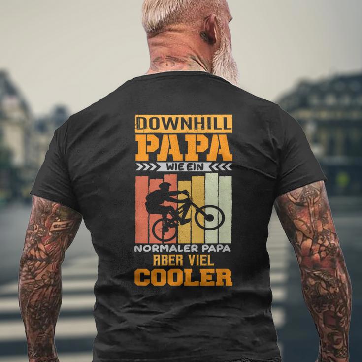 Downhill Papa Bicycle Bike Mtb T-Shirt mit Rückendruck Geschenke für alte Männer