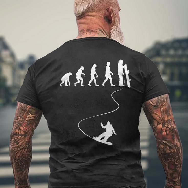 Drawn Simple Evolution Snowboard T-Shirt mit Rückendruck Geschenke für alte Männer