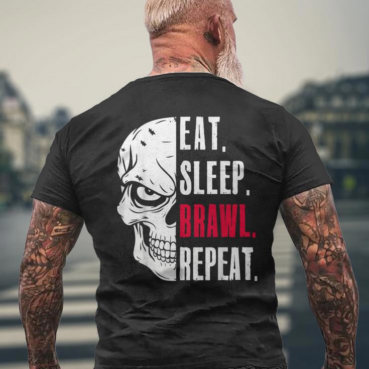 Eat Sleep Brawl Repeat ideo Game T-Shirt mit Rückendruck Geschenke für alte Männer