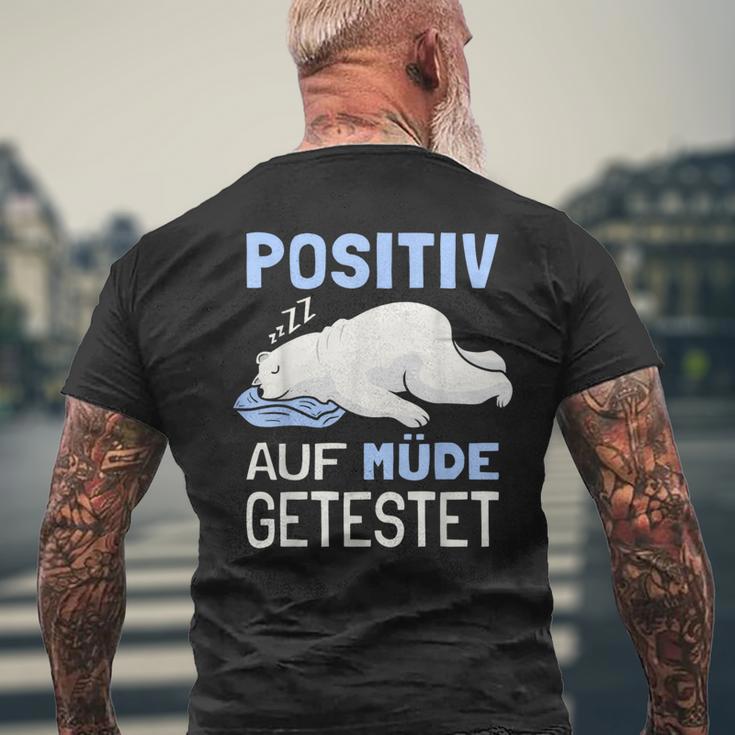 Eisbär Auf Positiv Müde Tested Sleep S T-Shirt mit Rückendruck Geschenke für alte Männer