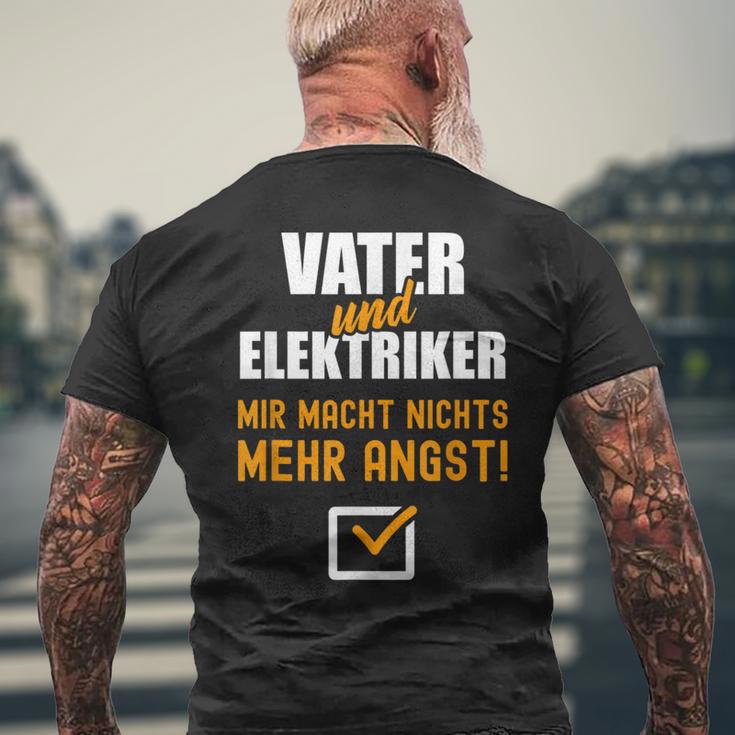 Electrician Father Dad Birth T-Shirt mit Rückendruck Geschenke für alte Männer