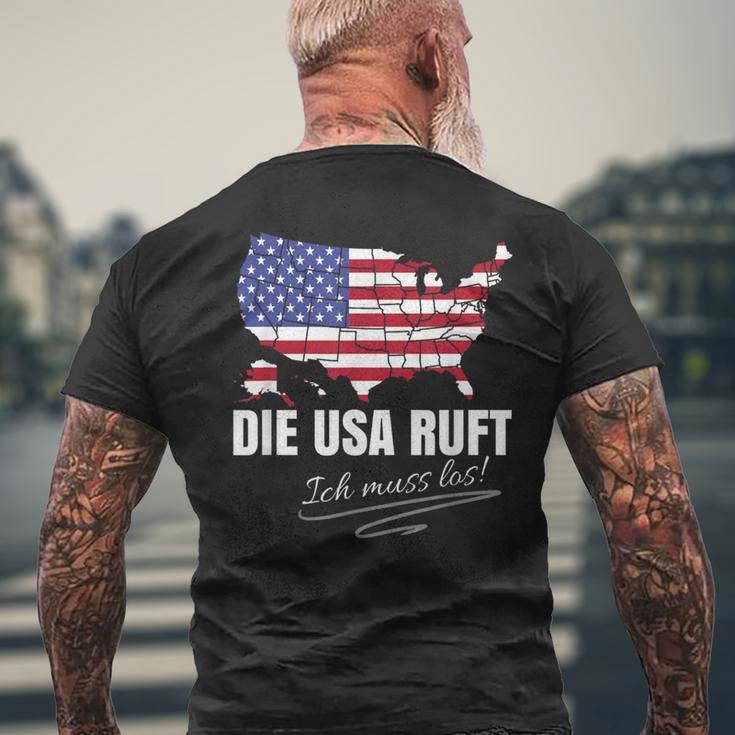 Emigration Usa Farewell Gadgets America Emigrant T-Shirt mit Rückendruck Geschenke für alte Männer