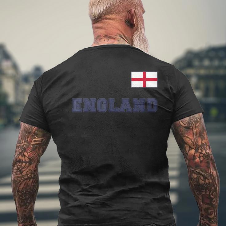 England With National Flag Flag On The Chest T-Shirt mit Rückendruck Geschenke für alte Männer