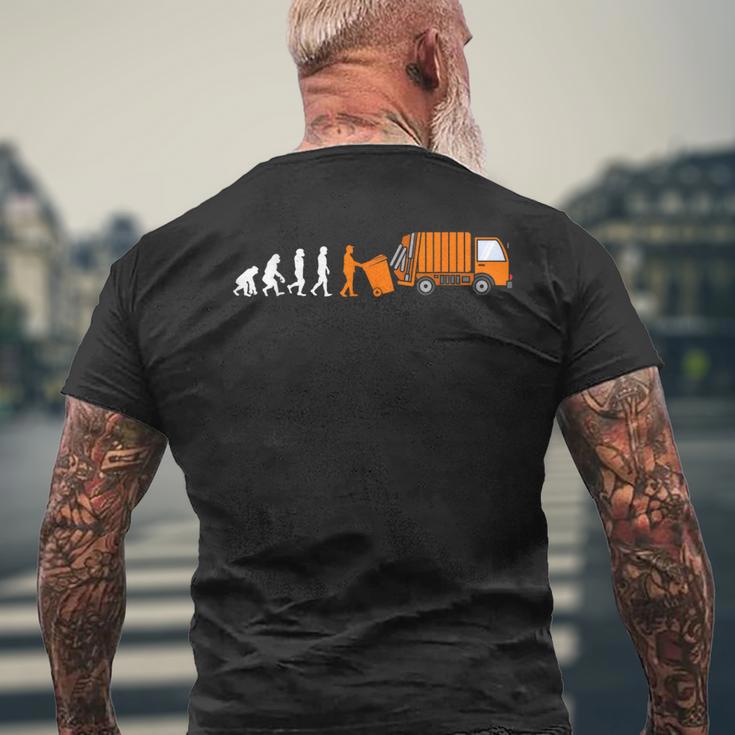 Evolution Müllmann With Rubbish Lead Development S T-Shirt mit Rückendruck Geschenke für alte Männer