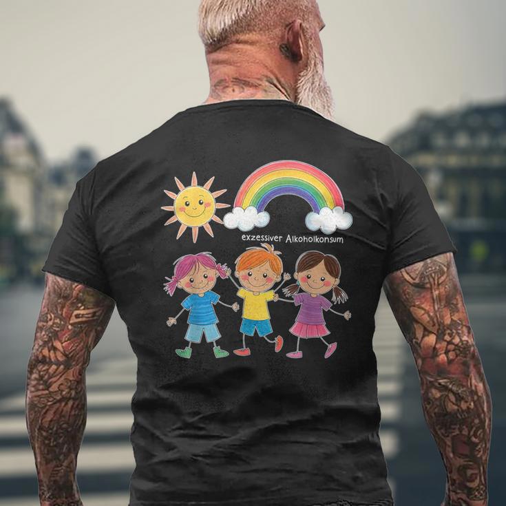 Excessive Alcohol Consumption X Children's Drawing T-Shirt mit Rückendruck Geschenke für alte Männer