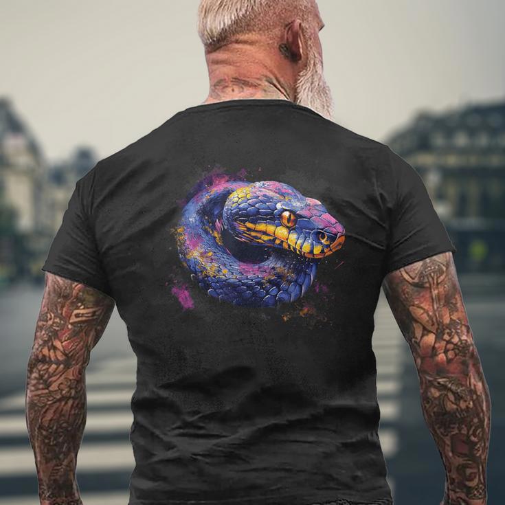 Exotic Python And Snakes T-Shirt mit Rückendruck Geschenke für alte Männer