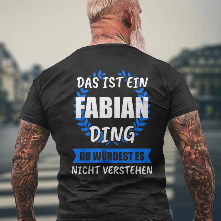 Fabian Name First Name T-Shirt mit Rückendruck Geschenke für alte Männer