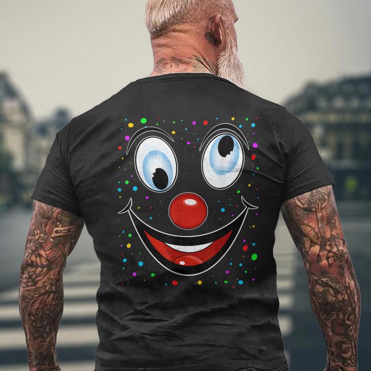 Fancy Dress Clown Face Outfit Clown Costume Carnival T-Shirt mit Rückendruck Geschenke für alte Männer