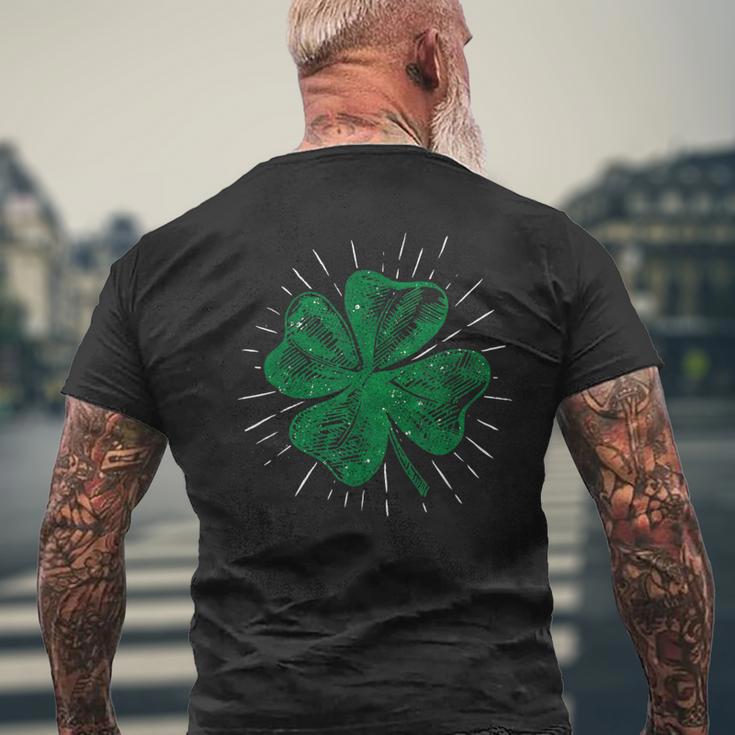 Four-Leaf Clover Ireland Lucky Charm T-Shirt mit Rückendruck Geschenke für alte Männer