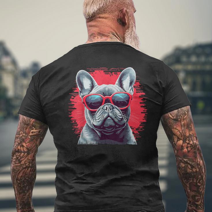 French Bulldog With Sunglasses T-Shirt mit Rückendruck Geschenke für alte Männer