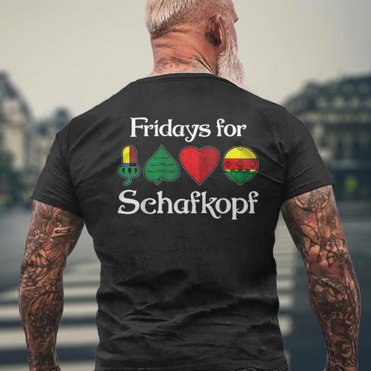 Fridays For Schafkopf Double Head T-Shirt mit Rückendruck Geschenke für alte Männer