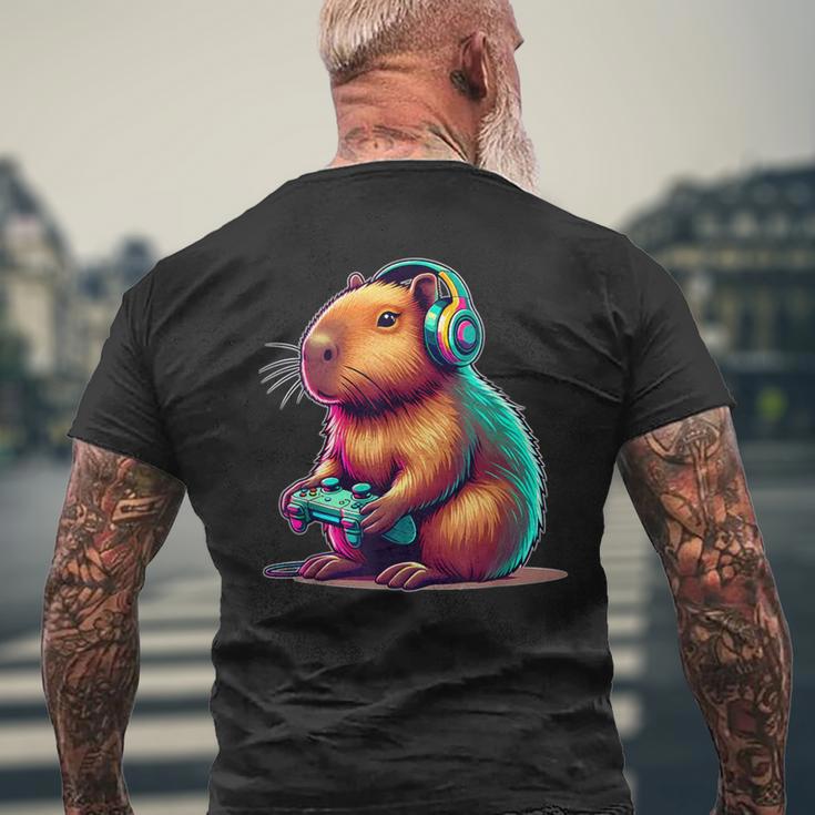 Capybara Gamerideo Games Lovers Capybara T-Shirt mit Rückendruck Geschenke für alte Männer