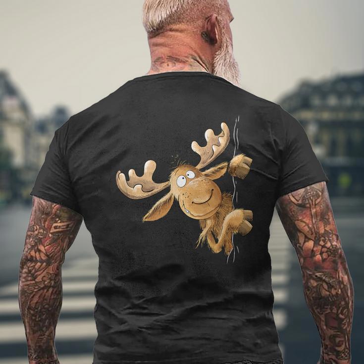 With Cartoon I Elk Wild Animal Motif T-Shirt mit Rückendruck Geschenke für alte Männer