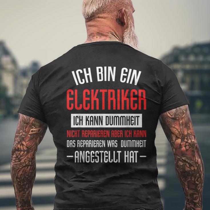 Electrician Sayings Accident Training T-Shirt mit Rückendruck Geschenke für alte Männer