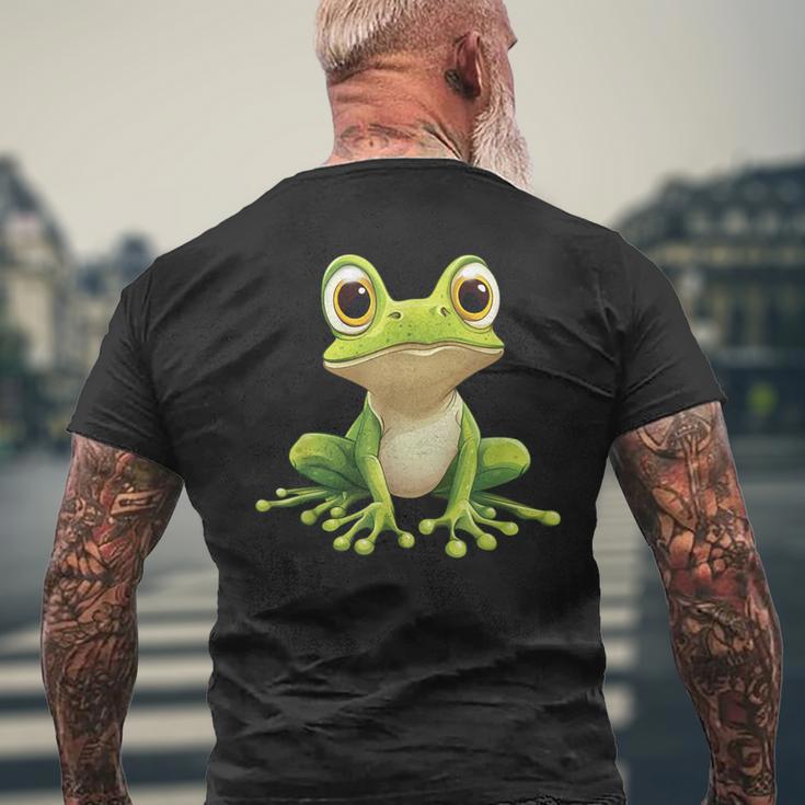 Frog With Big Eyes Frog Motif T-Shirt mit Rückendruck Geschenke für alte Männer