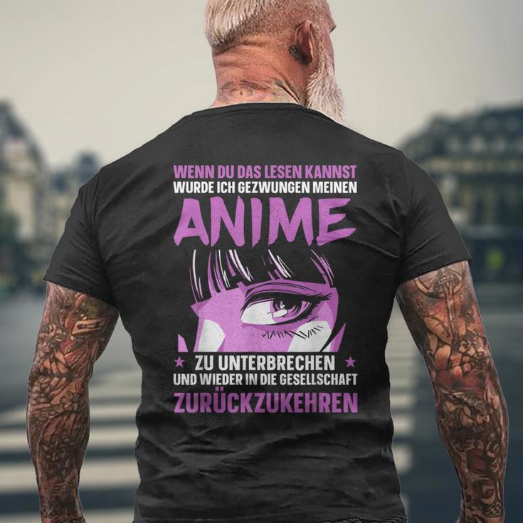 Gezwungen My Anime Zu Unterbreak Japanese T-Shirt mit Rückendruck Geschenke für alte Männer