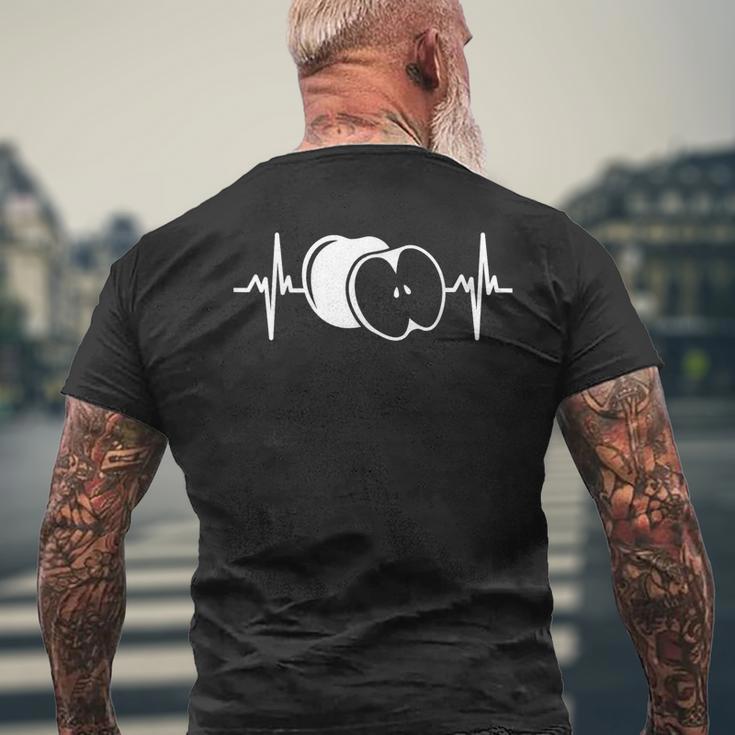 Heartbeat Ekg Apple Fruit Apple T-Shirt mit Rückendruck Geschenke für alte Männer